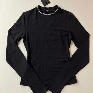 SKIMS x Dolce Gabbana Black Long Sleeve Top